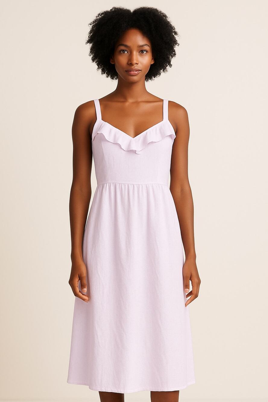 Old Navy Pink Wisteria Mist Midi Maxi Linen Sundress small NWT dress lilac